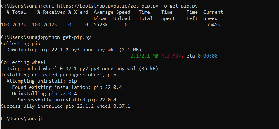 install pip in python
